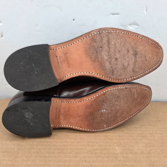 Jhonston & Murphy Optima Oxford Shoes Sz 8 D Brown Cap Toe Fall Leather - Picture 8 of 16